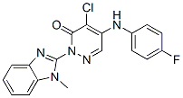 3(2H)-pyridazinone,4-chloro-5-[(4-fluorophenyl)amino]-2-(1-methyl-1h-benzimidazol-2-yl)- Structure,879575-13-0Structure