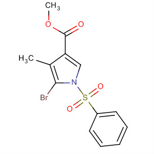 5-溴-4-甲基-1-(苯基磺酰基)-1H-吡咯-3-羧酸甲酯结构式_881674-87-9结构式