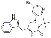 (S)-tert-butyl 1-(5-bromopyridin-3-yloxy)-3-(1h-indol-3-yl)propan-2-ylcarbamate Structure,882169-91-7Structure