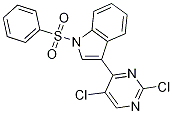 3-(2,5-二氯嘧啶-4-基)-1-(苯基磺酰基)-1H-吲哚结构式_882562-40-5结构式