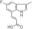 (2E)-3-(5-fluoro-3-methyl-1h-indol-7-yl)-2-propenoic acid Structure,882999-50-0Structure