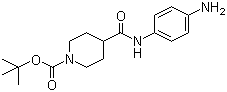 4-(4-氨基苯基氨基甲酰)哌啶-1-羧酸叔丁酯结构式_883106-62-5结构式