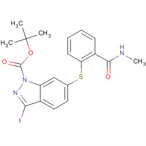 3-Iodo-6-(2-(methylcarbamoyl)phenylthio)-1h-1-boc-indazole Structure,885126-37-4Structure