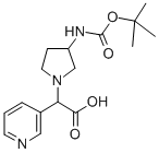 (3-Boc-amino-pyrrolidin-1-yl)-pyridin-3-yl-acetic acid Structure,885276-18-6Structure