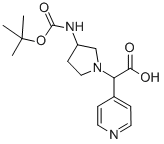 (3-Boc-amino-pyrrolidin-1-yl)-pyridin-4-yl-acetic acid Structure,885276-64-2Structure