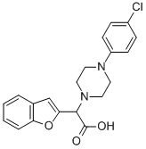 Benzofuran-2-yl-[4-(4-chlorophenyl)piperazin-1-yl]aceticacid Structure,885277-00-9Structure