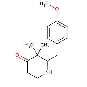 2-(4-Methoxy-benzyl)-3,3-dimethyl-piperidin-4-one Structure,88532-24-5Structure