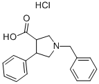 1-Benzyl-4-phenyl-pyrrolidine-3-carboxylic acid hydrochloride Structure,885958-91-8Structure