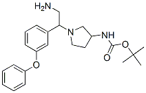 3-N-boc-氨基-1-[2-氨基-1-(3-苯氧基苯基)-乙基]-吡咯烷结构式_886365-03-3结构式