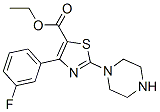 5-Thiazolecarboxylic acid, 4-(3-fluorophenyl)-2-(1-piperazinyl)-, ethyl ester Structure,887267-69-8Structure