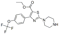 5-Thiazolecarboxylic acid, 2-(1-piperazinyl)-4-[4-(trifluoromethoxy)phenyl]-, ethyl ester Structure,887267-70-1Structure