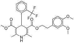 5-(3’,4’-Dimethoxyphenylethyl)ethyl 3-Methyl-1,4-Dihydro-2,6-dimethyl-4-(2’-trifluoromethyl)phenyl-pyridine-3,5’-dicarboxylate Structure,887354-72-5Structure