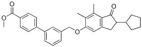 3-(((2-环戊基-6,7-二甲基-1-氧代-2,3-二氢-1H-茚-5-基)氧基)甲基)-[1,1-联苯]-4-羧酸甲酯结构式_887704-61-2结构式