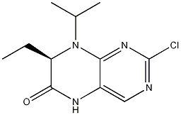 (7R)-2-氯-7-乙基-7,8-二氢-8-(1-甲基乙基)-6(5h)-蝶啶酮结构式_889877-77-4结构式