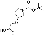 3-(羧基甲氧基)-1-吡咯烷羧酸 1-(1,1-二甲基乙基)酯结构式_889952-88-9结构式