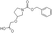 3-(羧基甲氧基)-1-吡咯烷羧酸 1-(苯基甲基)酯结构式_889953-08-6结构式