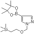 4-(4,4,5,5-四甲基-1,3,2-二噁硼烷-2-基)-1-([2-(三甲基甲硅烷基)乙氧基]甲基)-1H-吡唑结构式_894807-98-8结构式