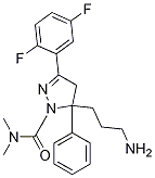 5-(3-Aminopropyl)-3-(2,5-difluorophenyl)-4,5-dihydro-n,n-dimethyl-5-phenyl-1h-pyrazole-1-carboxamide Structure,896728-21-5Structure