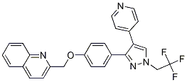 2-{4-[4-吡啶-4-基-1-(2,2,2-三氟-乙基)-1H-吡唑-3-基]-苯氧基甲基}-喹啉结构式_898563-00-3结构式