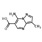 (7ci)-7-氨基-3-甲基-吡唑并[1,5-a]嘧啶-6-羧酸结构式_89977-62-8结构式