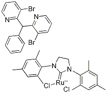 [1,3-Bis(2,4,6-trimethylphenyl)-2-imidazolidinylidene]dichloro(benzylidene)bis(3-bromopyridine)ruthenium(ii) Structure,900169-53-1Structure