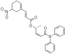 (2E)-(r)-5-(diphenylamino)-5-oxopent-3-en-2-y13-(5-nitrocyclohex-1-en-1-y1)acylate Structure,900186-73-4Structure