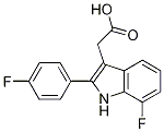 [7-Fluoro-2-(4-fluoro-phenyl)-1h-indol-3-yl]-acetic acid Structure,901194-06-7Structure