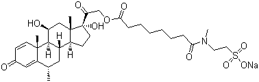 Methylprednisolone suleptanate monosodium salt Structure,90350-40-6Structure