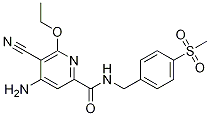 4-Amino-5-cyano-6-ethoxy-n-[[4-(methylsulfonyl)phenyl]methyl]-2-pyridinecarboxamide Structure,904311-34-8Structure