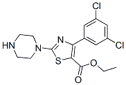 5-Thiazolecarboxylic acid, 4-(3,5-dichlorophenyl)-2-(1-piperazinyl)-, ethyl ester Structure,905807-69-4Structure