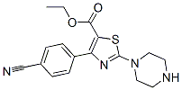 5-Thiazolecarboxylic acid, 4-(4-cyanophenyl)-2-(1-piperazinyl)-, ethyl ester Structure,905807-71-8Structure