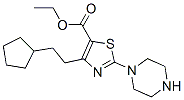 5-Thiazolecarboxylic acid, 4-(2-cyclopentylethyl)-2-(1-piperazinyl)-, ethyl ester Structure,905807-74-1Structure