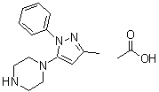 Piperazine, 1-(3-methyl-1-phenyl-1h-pyrazol-5-yl)-(acetate) Structure,906093-30-9Structure