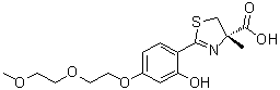 (4S)-4,5-二氢-2-[2-羟基-4-[2-(2-甲氧基乙氧基)乙氧基]苯基]-4-甲基-4-噻唑羧酸结构式_911714-45-9结构式