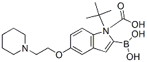 2-硼-5-[2-(1-哌啶基)乙氧基]-1H-吲哚-1-羧酸-1-(1,1-二甲基乙基)酯结构式_913388-68-8结构式