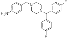 4-{4-[Bis(4-fluorophenyl)methyl]piperazin-1-ylmethyl}phenylamine Structure,914349-63-6Structure