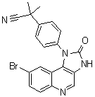 2-(4-(8-溴-2-氧代-2,3-二氢咪唑并[4,5-C]喹啉-1-基)苯基)-2-甲基丙腈结构式_915019-53-3结构式