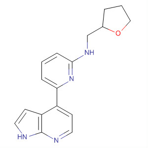 N-((四氢呋喃-2-基)甲基)-6-(1H-吡咯并[2,3-b]吡啶-4-基)吡啶-2-胺结构式_916172-36-6结构式