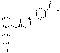 4-[4-(4-Chlorobiphenyl-2-ylmethyl)piperazin-1-yl]benzoic acid Structure,916204-05-2Structure