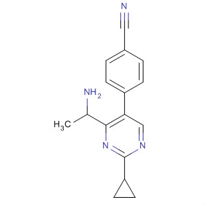 4-[4-(1-氨基乙基)-2-环丙基-5-嘧啶]苯甲腈结构式_918422-33-0结构式