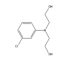 2,2-(3-Chlorophenylimino)diethanol Structure