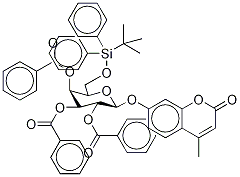 4-甲基伞形酮2,3,4-三-O-苯甲酰基-6-O-(叔-丁基二苯基硅烷基)-beta-D-吡喃半乳糖苷结构式_920975-58-2结构式