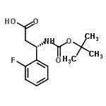 (3S)-3-(2-fluorophenyl)-3-({[(2-methyl-2-propanyl)oxy]carbonyl}amino)propanoic acid Structure,924823-26-7Structure