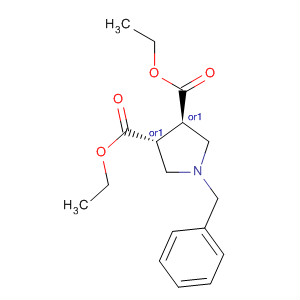 (3R,4r)-1-苄基吡咯烷-3,4-二羧酸二乙酯结构式_92486-65-2结构式