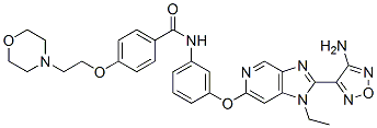 N-(3-{[2-(4-amino-1,2,5-oxadiazol-3-yl)-1-ethyl-1h-imidazo[4,5-c]pyridin-6-yl]oxy}phenyl)-4-[2-(4-morpholinyl)ethoxy]benzamide Structure,925213-63-4Structure