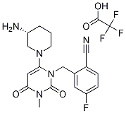 2-[[6-[(3R)-3-amino-1-piperidinyl]-3,4-dihydro-3-methyl-2,4-dioxo-1(2h)-pyrimidinyl]methyl]-4-fluorobenzonitrile trifluoroacetic acid salt Structure,928201-45-0Structure