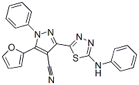 5-(2-呋喃)-1-苯基-3-[5-(苯基氨基)-1,3,4-噻二唑-2-基]-1H-吡唑-4-甲腈结构式_933065-63-5结构式