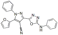 5-(2-呋喃)-1-苯基-3-[5-(苯基氨基)-1,3,4-噁二唑-2-基]-1H-吡唑-4-甲腈结构式_933065-65-7结构式