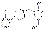 3-[[4-(2-Fluorophenyl)-1-piperazinyl]methyl]-4-methoxy-benzaldehyde Structure,933916-93-9Structure