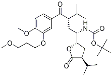 N-[(1S,3S)-3-[4-甲氧基-3-(3-甲氧基丙氧基)苯甲酰基]-4-甲基-1-[(2S,4S)-四氢-4-异丙基-5-氧代-2-呋喃基]戊基]-氨基甲酸叔丁酯结构式_934841-22-2结构式